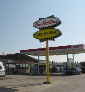 Tim Horton's Sign